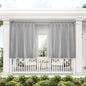 Exclusive Home Cabana Solid Indoor/Outdoor Light Filtering Hook-and-Loop Tab Top Curtain Panel Pair, 54"x63", Cloud Grey