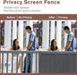 Garden Privacy Screen, 3.3' x 34' Dark Gray HDPE Mesh Windscreen