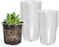 60 Packs 3.5 Inch Reinforced Clear Nursery Pots with Drainage Holes, Transparent Plastic Plant Pot Seedling Planter for Vegetable Propagation, Root Cutting, Seed Starting