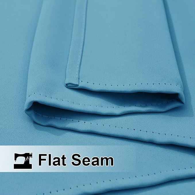 NICETOWN 2 Panels Weighted Outdoor Curtains 84 inch Long, Stainless Grommet Top & Bottom, Waterproof & Windproof Thermal Insulated Sun Blocking Privacy Curtains for Gazebo/Pergola, Teal Blue, 52" W