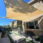 SUNLAX Sun Shade Sail 8' x 16' x 17.9' Sand Rectangle Canopy Sail Shade Cover UV Block Permeable Sunshade Outdoor for Patio Backyard Deck Pergola (We Make Custom Size)