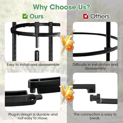 Tower Obelisk Garden Trellis for Climbing Plant，6.2FT/74.4" Rustproof Metal Potted Plant Climbing Support for Indoor Outdoor Flowers Vegetable Fruits Vines Support (2Pcs)