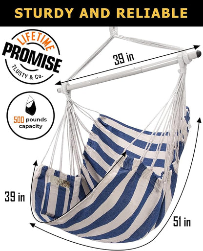 ADVOKAIR Hammock Chair Swing, Heavy-Duty Hanging Rope Swing Seat Supports 500 - Image 4
