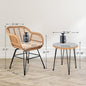 Bistro Set, 3 Piece Black Wicker Patio Furniture