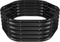 Hexagon Raised Garden Bed, 48 Inch Diagonal & 16.5 Inch Tall, Galvanized Steel Planter Box with Wave-Shaped Metal Panels for Outdoor Flower,Tree,Herb & Vegetable Garden (Black, 4FT X 1.5FT)