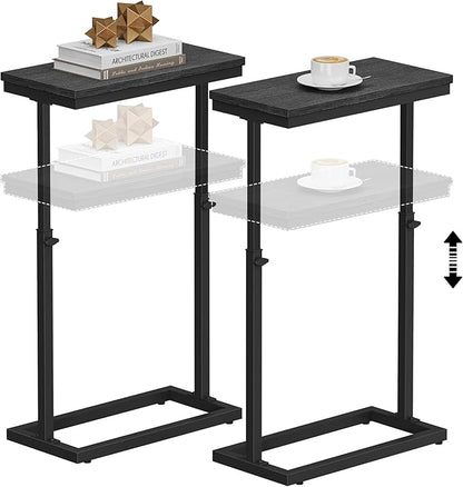 TUTOTAK End Table, Side Table, Tall Couch Table, Sofa Table, Living Room, Bed Room, Black TB01BK0832