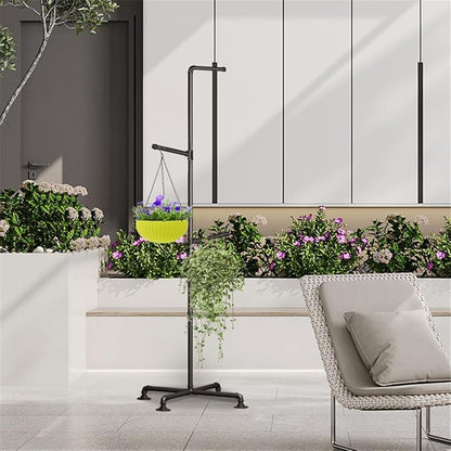 Plant Hanger Indoor,Corner Hanging Plant Stand,Heavy Duty Metal Hanging Plant Holder for Indoor Plants,Living Room,Balcony,Bedroom,Garden