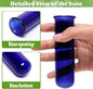 Terrarium Propagation Station with 5 Blue Glass Test Tubes, Pine Base
