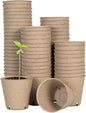 VIVOSUN Peat Pots, 60 Packs 3.15-Inch Seed Starting Pots with Drainage Holes, Round Nursery Pot, 20 Plant Labels for Flowers, Plants, Vegetables, 60Pcs