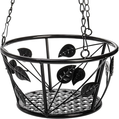 Goaste 2 Pack Metal Plant Hanger, Hanging Plant Holder with Ceiling Hook, Modern Plant Hanging Basket, Decorative Planter Flower Pots Shelf for Indoor Outdoor Use, Home Decor