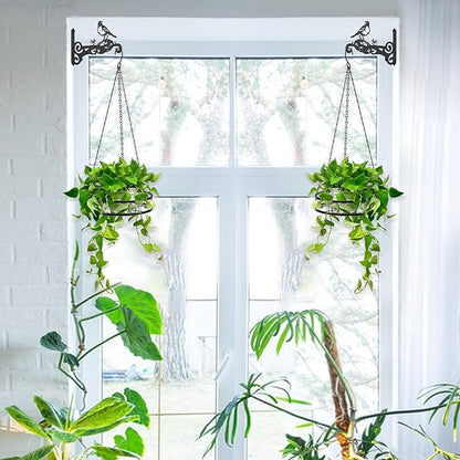 2-Pack Hanging Planters for Indoor Plants - Heavy Duty Metal Plant Hanger Indoor with 3 Chains and Hooks – Aesthetic Hanging Plant Holder for an Instant Gardening Decor