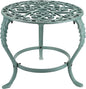 OwnMy Heavy Duty Cast Iron Plant Stand Vintage Wrought Iron Flower Pot Holder, Indoor Outdoor Large Plant Stand for Home Garden Patio, Decorative Round Potted Plant Holder Rack, Green