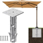Universal In-Ground Umbrella Base, Rust-Resistant Steel Concrete Holder, Space-Saving Design for Outdoor Offset Cantilever Upright Umbrella Stand