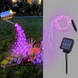 ZNYCYE Solar Waterfall Fairy Bunch Lights Outdoor Waterproof 200LEDs 8 Modes Watering Can Light, Purple Solar Powered String Lights Firefly Vine Garden Decorations Gardening Gifts for Mom