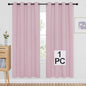 NICETOWN Bedroom Curtain Room Darkening Drapery - Home Fashion Microfiber Thermal Insulated Solid Grommet Room Darkening Curtain for Kitchen (Lavender Pink, 1 Panel, 52 inches Wide by 72 inches Long)