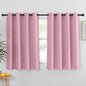 NICETOWN Kitchen Short Blackout Curtain and Drape - Thermal Insulated Solid Grommet Blackout Panel for Patio Bedroom Living Room (Single Panel, 52 inches by 45 inches, Rouge Pink)