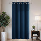 Joydeco Blackout Patio Sliding Door Curtains 90 Inches Long, Grommet Privacy Room Divider Curtains, Extra Wide Thermal Blackout Drapes for Bedroom Living Room (Navy Blue, 60Wx90L, 1 Panel)