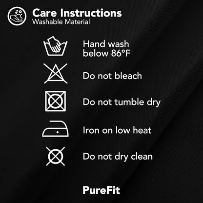 PureFit Outdoor Curtains for Patio Waterproof Weatherproof, UV Resistant Outside Curtains for Gazebo, Front Porch, Pergola, Sun Blocking Privacy Curtain, 100W x 120L inch, 1 Panel, Black