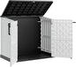 LHBcraft Outdoor Storage Cabinet 36 Cu Ft with Lockable Doors, Waterproof Outdoor Storage Box for Patios,Portable Horizontal Resin Storage Shed, Easy to Assemble