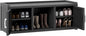 2-Tier Storage Bench, Waterproof UV-Resistant Outdoor Shoe Storage Cabinet with 2 Doors & Adjustable Shelves for Indoor Outdoor Entryway, Hallway, Living Room(Black)