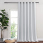 NICETOWN Patio Door Curtain 132 inches Long, Grommet Room Divider Curtain Panel Thermal Insulated Room Darkening for Bedroom, Greyish White, W80 x L132, 1 Panel