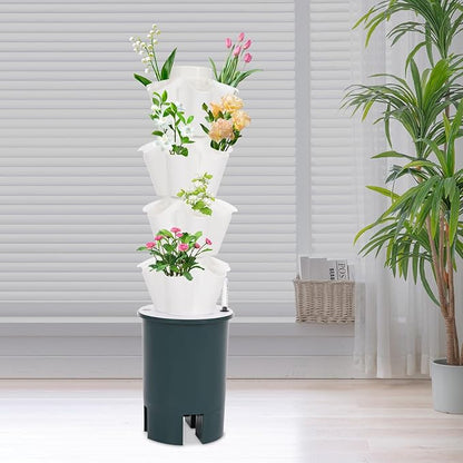Hydroponic Growing System Indoor, 20-Hole Vertical Garden Planter Germination Kit, Smart Garden Vegetable Plant Kit with Pump and Movable Water Tank for Gardening Lover, IP68
