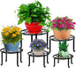 5 Pack Metal Plant Stands,Heavy Duty Potted Holder for Flower Pot,Indoor Outdoor Metal Rustproof Iron Garden Container Round Supports Rack for Planter