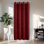 Joydeco Blackout Door Curtain for Doorway Privacy 90 Inches Long, Grommet Closet Curtain for Open Closet, Room Divider for Bedroom Living Room (Burgundy Red, 52Wx90L, 1 Panel)
