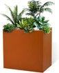 Rusted Metallic Heavy Rectangular Planter 30" x 12" x 24" for Outdoor Plants Corten Steel Outdoor Planter Spliced Flower Box with Partitions for Outside,Indoor,Garden (Corten, 30 * 12 * 24)