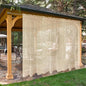 SpaceDresser Waterproof Outdoor Sheer Curtains for Patio - 2 Panels Rod Pocket Indoor Voile Sheer Curtain for Living Room,100W x 96L inch, Beige