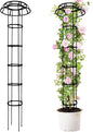 77-Inch Garden Trellis for Climbing Plants,Heavy-Duty Metal Obelisk with Mushroom Top,Stable Support for Potted Clematis,Tomato,Cucumber,Rose,Pea & Vine