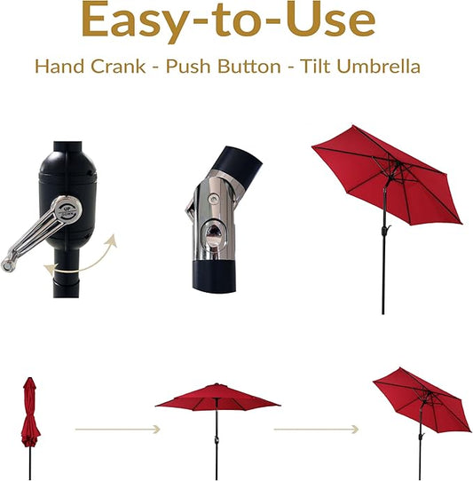 Outdoor Patio Umbrella – Polyester Table Market Umbrella