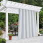 NICETOWN 2 Panels Outdoor Patio Curtains Waterproof 108 inches Long, Outdoor Blinds with Rustproof Grommet Sound Reducing Heavy Weight Sun & Heat Blocking for Pergola, W84 x L108, Greyish White