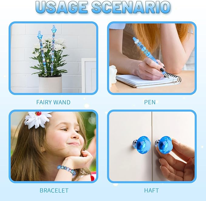 Decorative Garden Stakes DIY Kit, 158 Pieces, Pink Fairy Wand