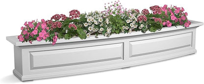 Mayne Nantucket 5-Foot Window Box – Self-Watering, Weather-Resistant Planter for Flowers – Durable Design for Outdoor Use, Perfect for Windows
