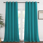 NICETOWN Blackout Window Curtain 90 inch Length - Room Darkening Thermal Insulated Grommet Large Window Treatment Light Blocking for Bedroom/Doorway (Peacock Teal, 1 Panel, W52 x L90)