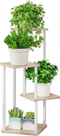 AZERPIAN Plant Stand 4 Tier Indoor Metal Flower Shelf for Multiple Plants Corner Tall Flower Holders for Patio Garden Living Room Balcony Bedroom, Black (4 Tier-White)
