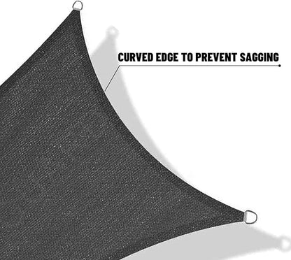 SUNNY GUARD Sun Shade Sail 20' x 20' Rectangle Dark Grey UV Block Sunshade for Backyard Yard Deck Patio Garden Outdoor Activities and Facility(We Make Custom Size)