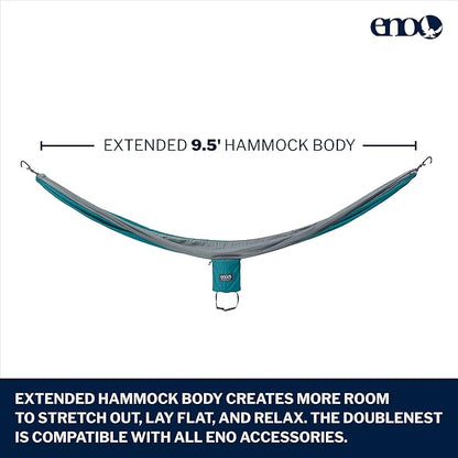ENO, Eagles Nest Outfitters DoubleNest Lightweight Camping Hammock, 1 to 2 Person, Special Edition Colors, ATC