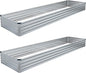 2PCS 12x4x1FT Galvanized Raised Garden Bed Kit,Vegetable Boxes-Rectangle Metal Flower Box,Large Planter Raised Beds Outdoor Garden for Planting,Fruit,Herb-Silver