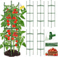 6 Pack Tomato Cages for Garden,Up to 51.2Inch Tomato Cage Trellis-Upgraded Hexagon Connector,Heavy Duty Adjustable Tomato Stake Support for Raised Garden Bed