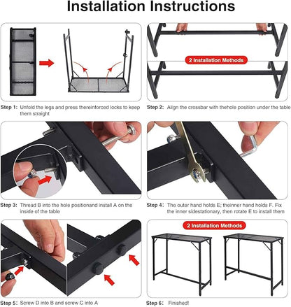 REDCAMP 39 Inch Outdoor Bar Table, Folding Paito Bar Height Table with Waterproof Mesh Top for Balcony, Garden, Hot Tub, Poolside, Indoor, Rectangle Black