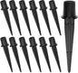 12 Sets Metal Replacement Stakes for Solar Lights, 0.78" x 5.35" Solar Outdoor Ground Spikes for Pathway Lights, Garden Landscape, Yard & Patio Lamps
