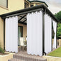 BONZER Waterproof Indoor/Outdoor Curtains for Patio Thick Privacy Grommet Curtains for Bedroom, Living Room, Porch, Pergola, Cabana, 1 Panel, 84W x 108L inch, White