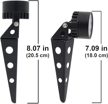 Legacy Mini 50X Twin Solar-Powered Spot Lights LED Spotlight Flag Pole Light (Warm White LED) for Outdoor Garden Yard Landscape Uplight Downlight, Waterproof, Black Finish