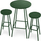 Best Choice Products 3-Piece Patio Dining Set, Bar Height, Outdoor Bistro Set, Outdoor Round Bar Table w/ 2 Bar Stools, Steel - Dark Green