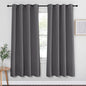 NICETOWN Blackout Curtain Panel for Bedroom - Three Pass Microfiber Noise Reducing Thermal Insulated Solid Ring Top Blackout Window Drape (1 Panel, 52 x 72 inches, Gray)