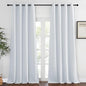 NICETOWN Room Darkening Extra Long Curtain Drape - (52W x 120L inch, Greyish White, 1 PC) Ring Top Thermal Insulated Window Treatment Drape for Living Room