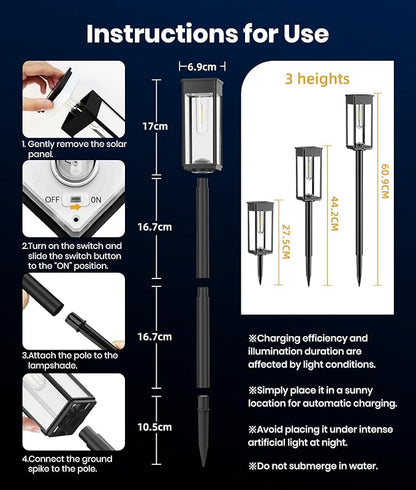 Solar Pathway Lights Outdoor, 12 Pack Bright Solar Lights Outdoor, Auto On/Off, IP65 Waterproof Landscape Lighting for Yard Patio Walkway Driveway Pathway (Warm White)