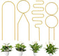 4 Pcs Small Metal Trellis for Potted Plants,Gold Trellis for Climbing Plants Indoor,Small Trellis for Potted Plants Support Stake House Plant Trellis for Garden Potted Plant,Hoya,Pothos,Flower
